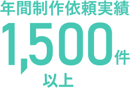 年間制作依頼実績1,500件以上